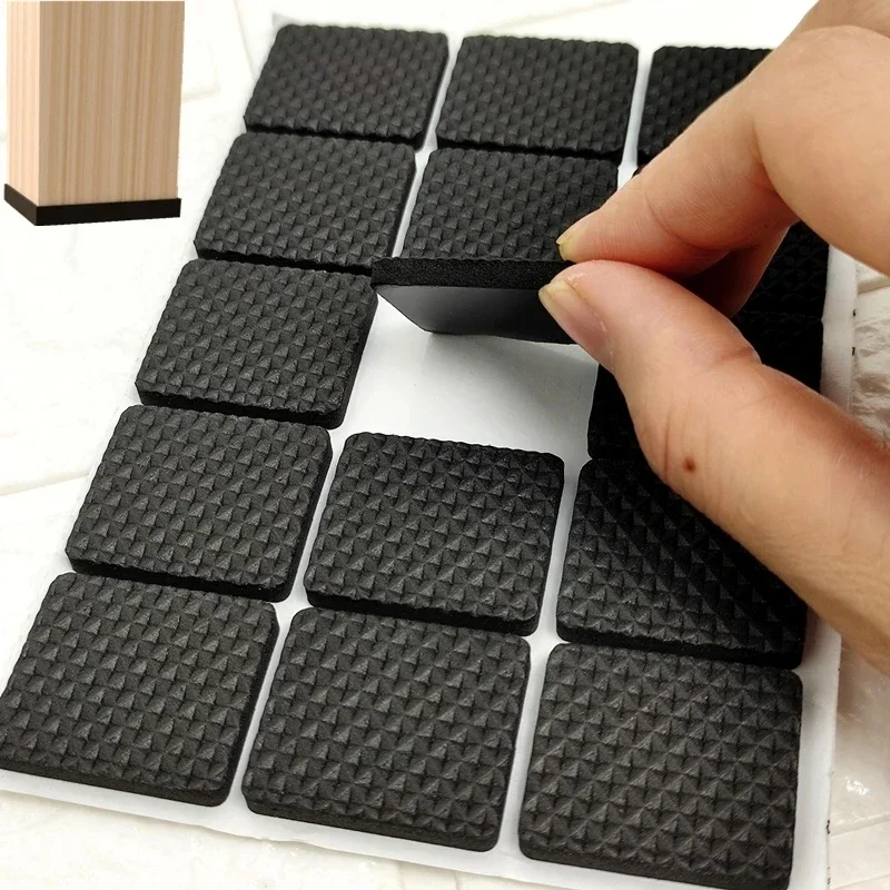 Circular Rubber Pads for Chair Legs Anti Slip Mat Bumper Damper Non-Slip Rectangular/Square Self Adhesive Table Feet Protector