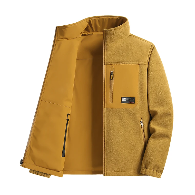 

Зимняя куртка, мужская куртка, флисовая куртка, уличная мужская бейсбольная куртка, флисовая и утолщенная, тряска большого размера M-4XL