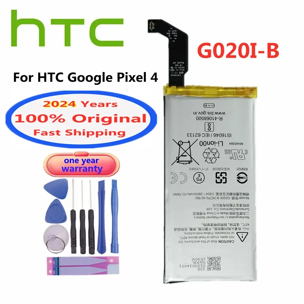 

2024 Years 2800mAh G020I-B Original Battery For HTC Google Pixel 4 Pixel4 G020IB Phone Replacement Batteries Batteria