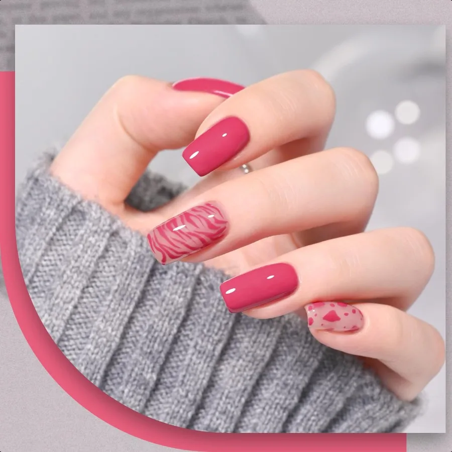 Esmalte em gel rosa Soak Off Gel Polonês UV Light Cure 2003