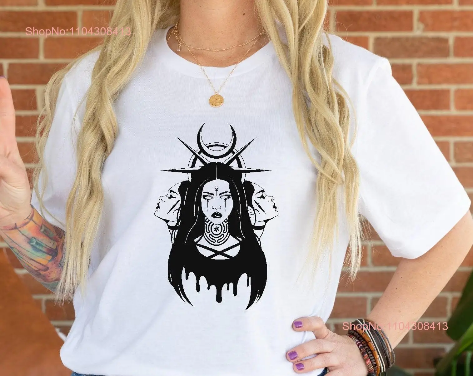 HECATE Goddess T shirt Crest Hekate Costume Three Scary Mythology Greek Outfit long or short sleeves