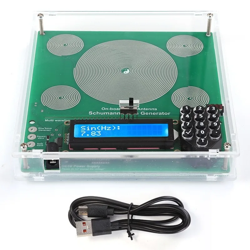 

Генератор сигналов ABUO с несколькими формами волн, 0.01Гц-100000Гц, регулируемый генератор волн Шумана в корпусе