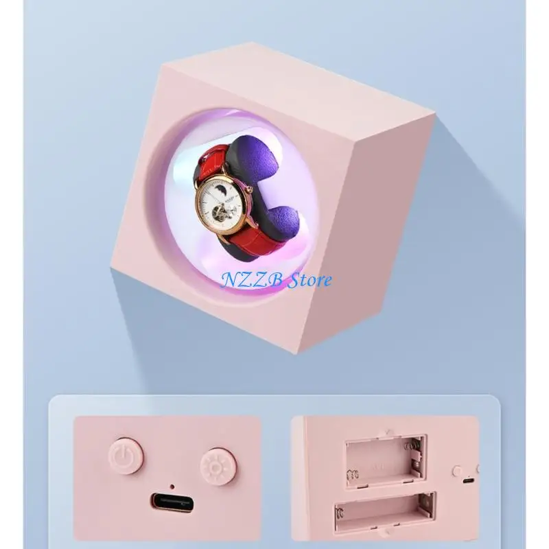 T21F Automatic Watch Winder with 2 Running Motor Watch Winding Display Box Decorations