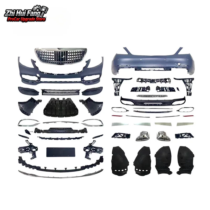 

Suitable for Mercedes-Benz S-Class W222 Modified Maybach Front Bumper Grille Body Kit Rear Lip Tail Diffuser