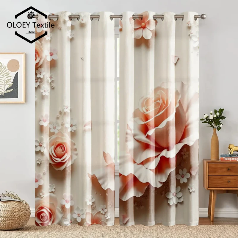 

Blooming Flowers Blooming Beauty Print Curtains - Customized Patterns Curtains for Living Room Bedroom Window Drapes Custom