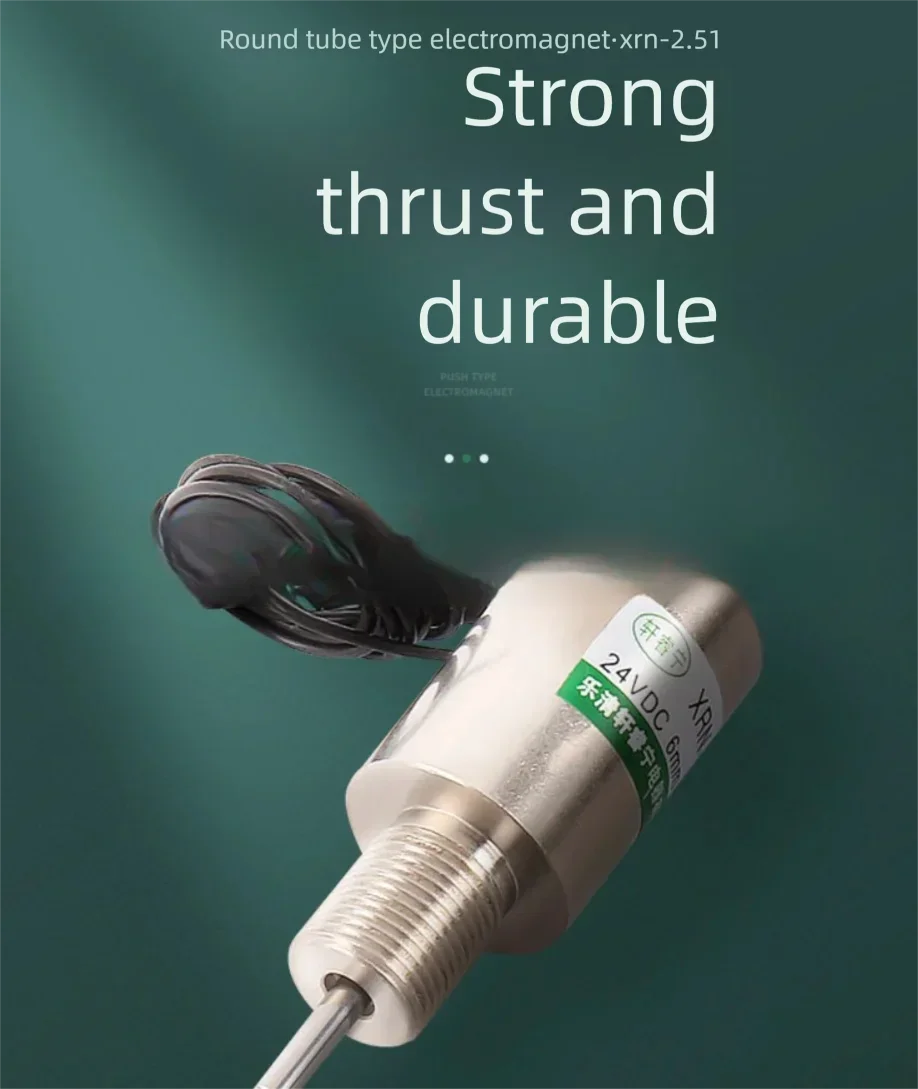 Miniature XRN-2.5 round Tube Electromagnet Tubular Small 12V 24V DC Industrial Use Electromagnet for Automation And Control
