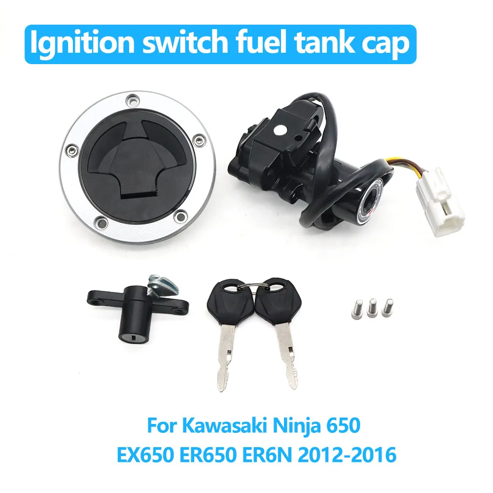 

For Kawasaki Ninja 650 Ninja650 EX650 ER650 ER6N ER 6N 2012-2016 Motorcycle Ignition Switch Gas Fuel Cap Seat Lock Keys