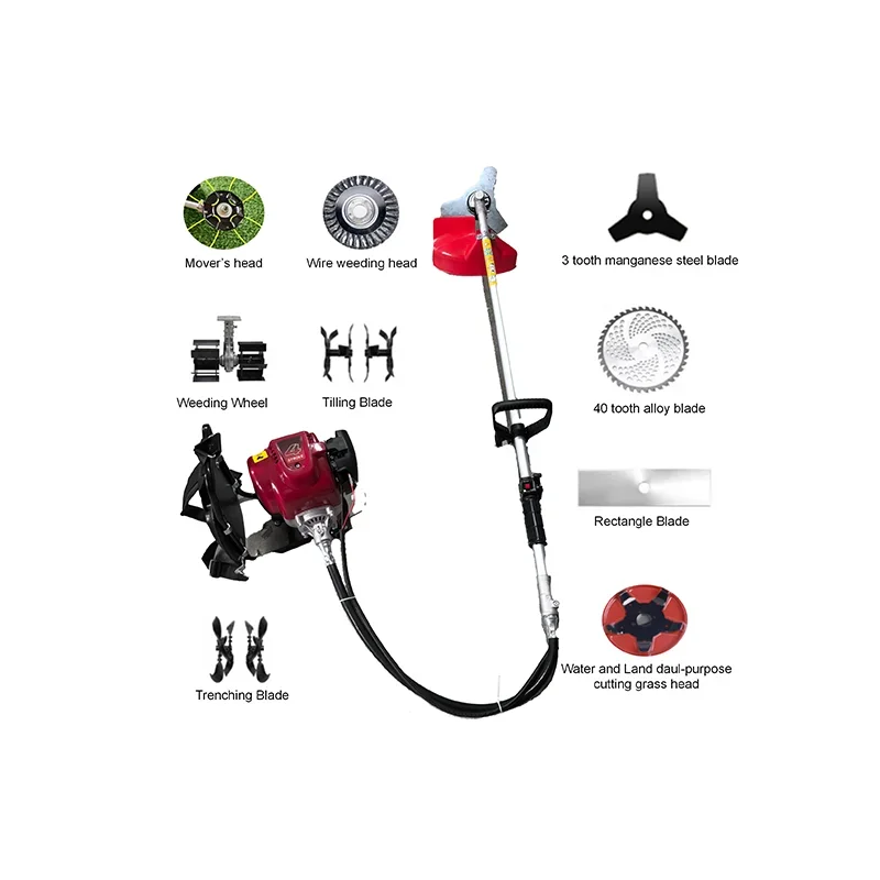 

Grade 4-Stroke Backpack Lawn Mower Cordless Metal Blade Grass Trimmer Petrol Telescopic Handle for Riding Mowers