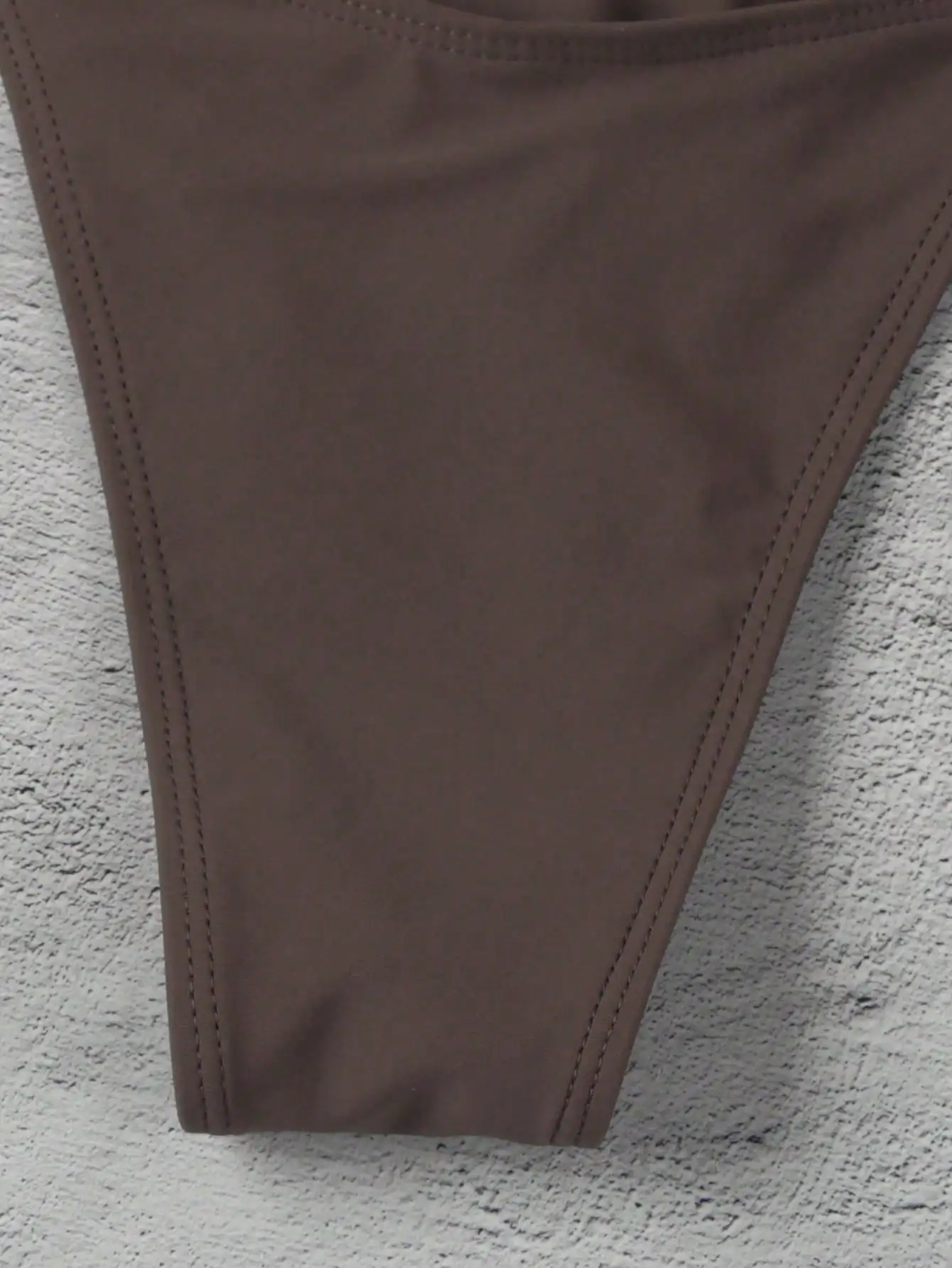 

Brown Solid Tie-Up Women Bikini Set Sexy Beach Vacation Swimwear