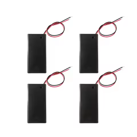 Pack of 4 9v Battery Holder, 9 Volt Battery Holder with Switch, 9v Battery Case with Switch