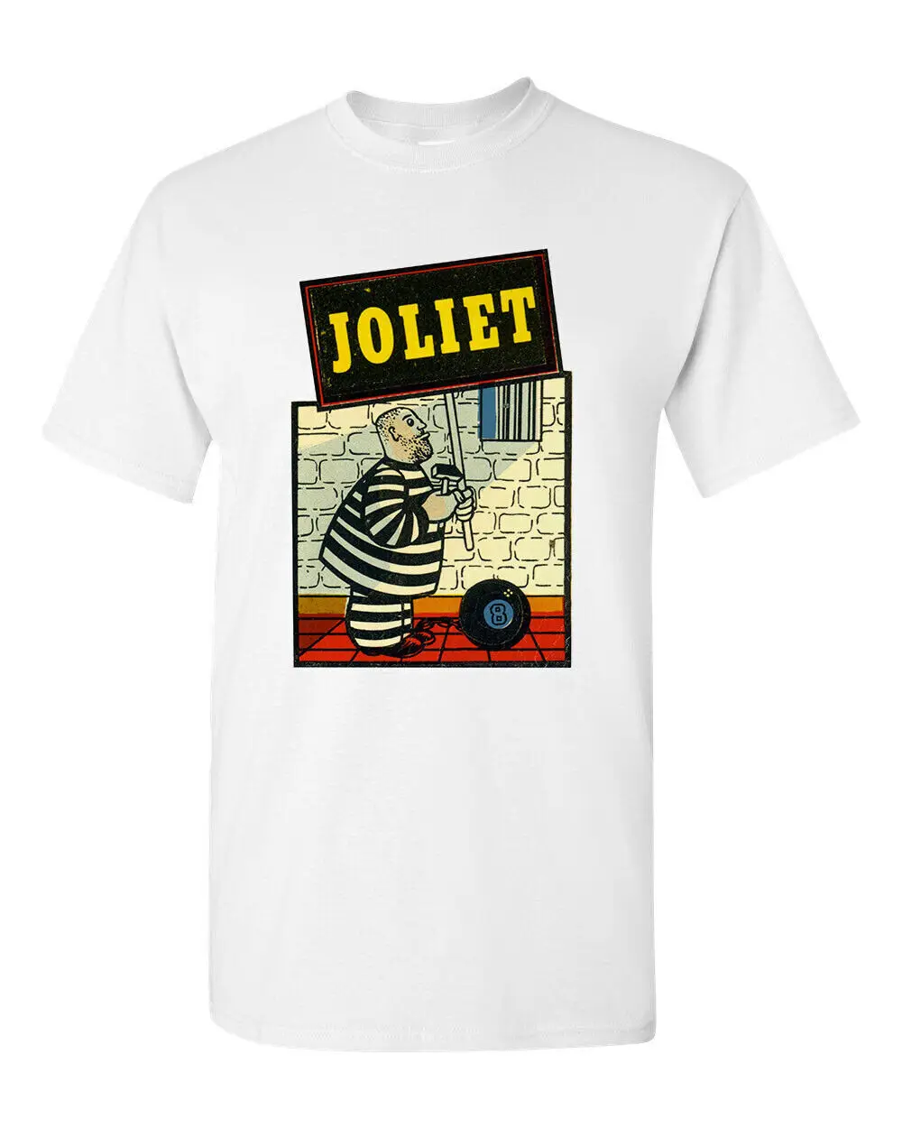 T Shirt Vtg Travel Art Cotton Tourist Retro Vacation Joliet Prison Novelty