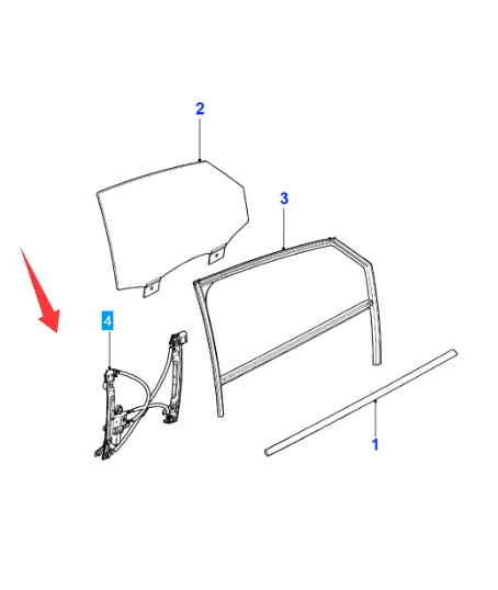 C2D36913 C2D31417 C2D36914 Rear Right Power Window Regulator & Motor Assembly For  Jaguar XJ  2010-2019