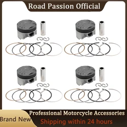 4 sets Motorcycle Bore Size STD 56 mm +25 +50 +75 +100 Piston & Piston Ring Kit For YAMAHA FZR400RR SP 3TJ FZ400 FZ 400 4YR 1997