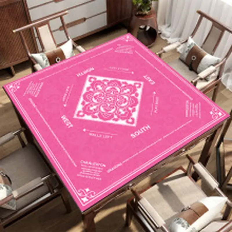 VIKAMA Purple Charleston Direction Mahjong Table Mat Quick Dry Non Slip Game Room Card Game Table Protector Mat Home Decor