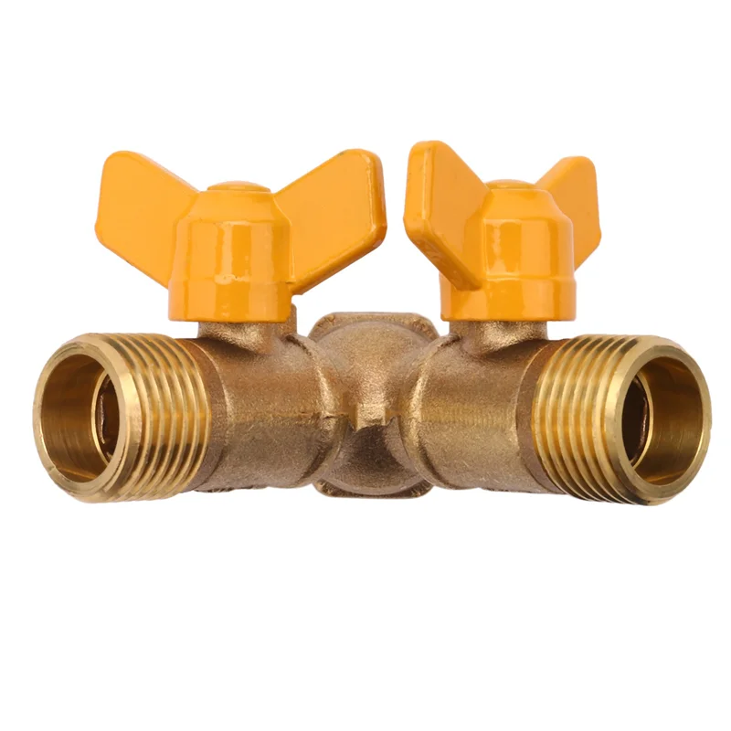 

ABMH-4X 2 Way 1/2 Inch Faucet Adapter Outside Garden Irrigation Tap Adapter And Hose Divider