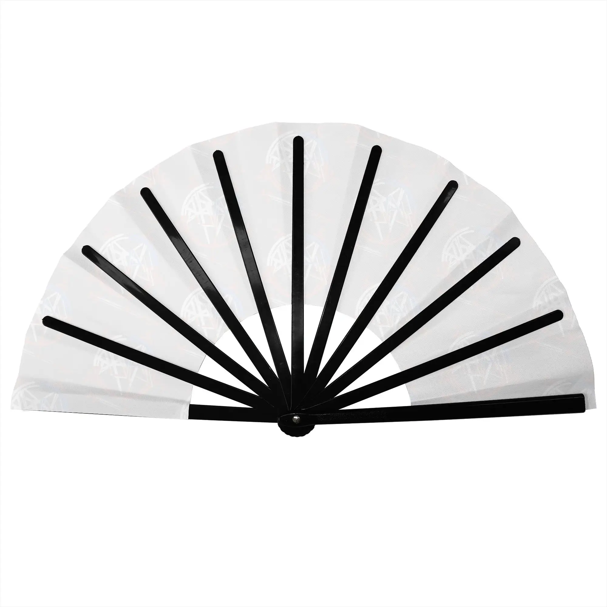 Red Logo Heavy Metal Rock S-Slayers Folding Hand Fan Band Polyester Fabric Fan Novelty Summer Accessory Decorative Fans