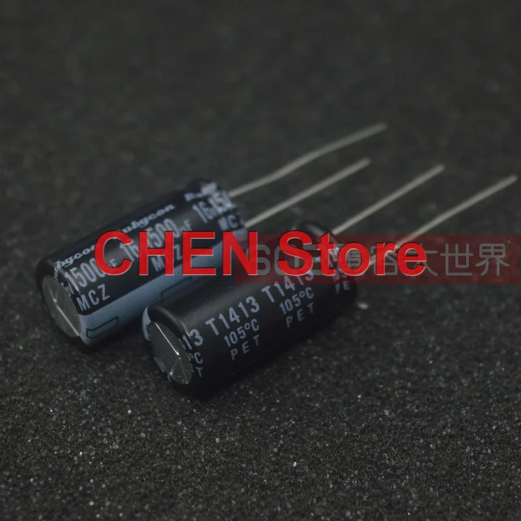 

50PCS NEW RUBYCON MCZ 16V1500UF 10X20MM electrolytic capacitor mcz 1500uf 16v Ultra low ESR motherboard 1500uF/16V