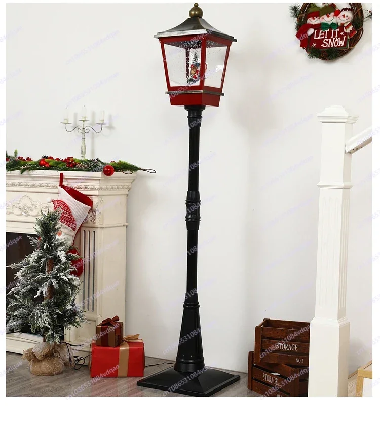 Christmas Decorations Lucky snow Christmas Small Street Lamp Christmas Festival Decorations up supplies music lamp
