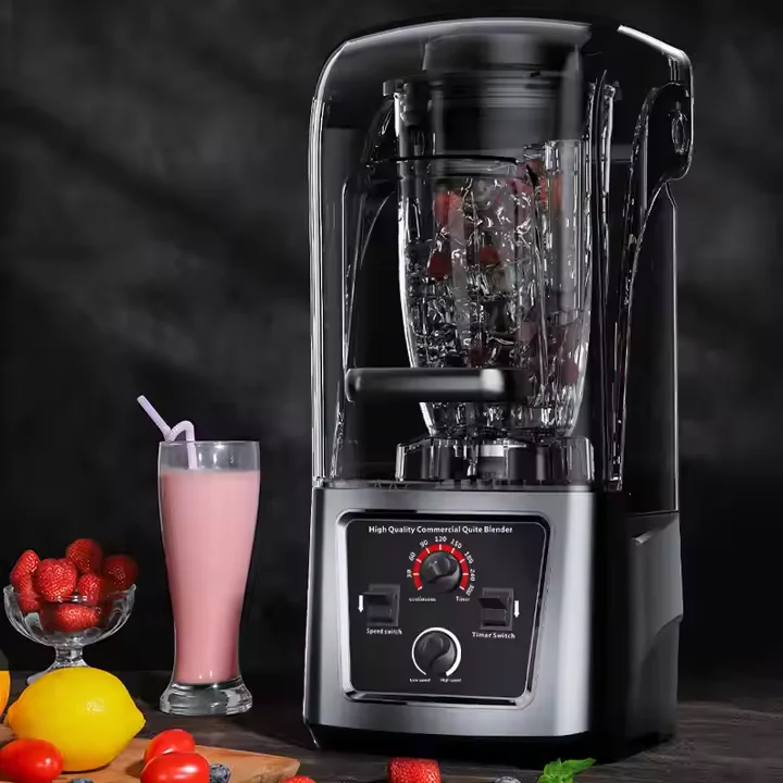 

5L Commercial Electric Ice Drink Blender High Speed Smoothie Milkshake Multi Function Ice Juicer Soundproof Blender