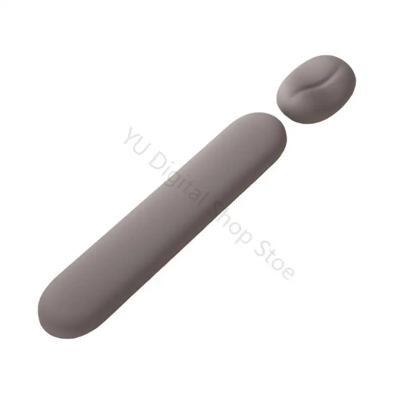 96BA Home-Office-Handgelenkauflagen-Set, zweiteilige Tastatur- und Mausstütze mit bohnenförmigem Mausteil und langer Stangenform – Detail 9