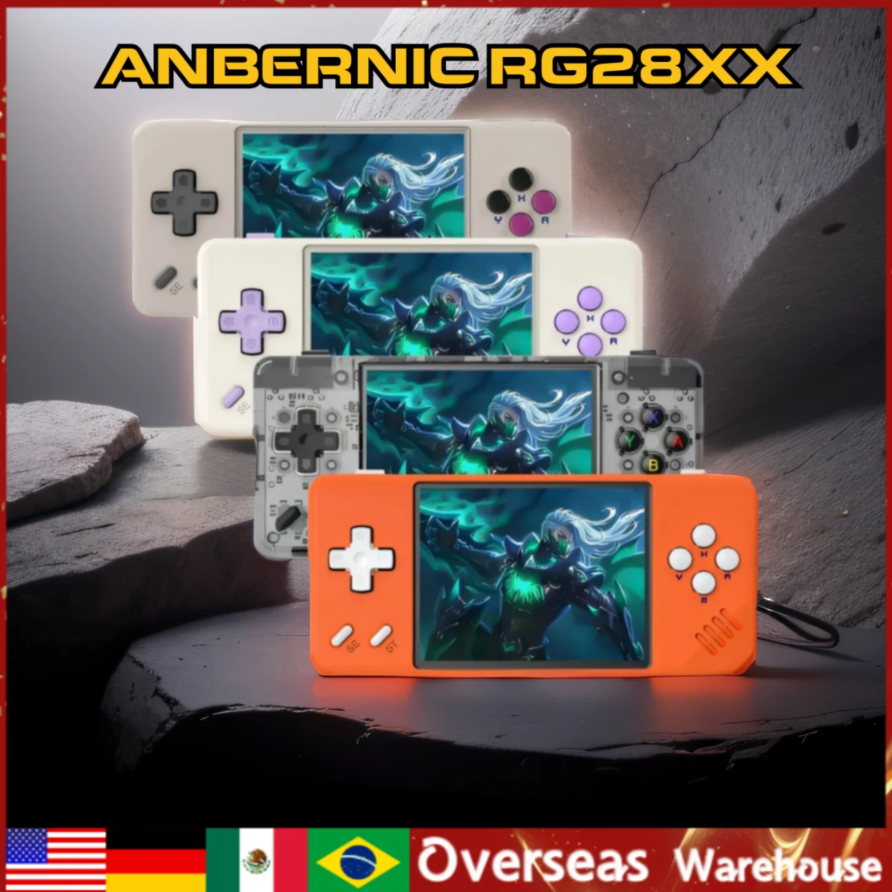 

ANBERNIC RG28XX Handheld Game Console Retro Video Gaming Player 2.83-Inch 640*480 IPS Screen Linux System 64G 5000+Games Gifts