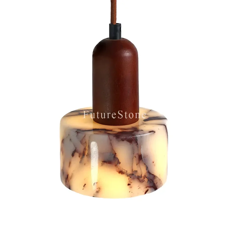 Japanese-style wabi-sabi natural purple marble bedroom bedside chandelier corridor light bar entrance island staircase light