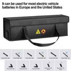 1PC Bicycle Battery Storage Bag Fire Resistant ExplosionProof Safety Storage Bags For E-Bike Battery-Lithium Ebike Battery Bag