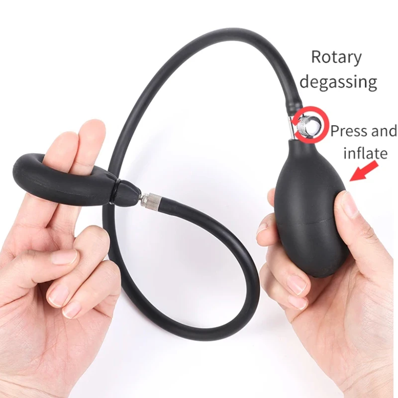 Penis Ring Inflatable Cock Lock Bondage Sex Toys for Men Delay Ejaculation Erection Ball Stretcher BDSM Penisring Enlarger Rings