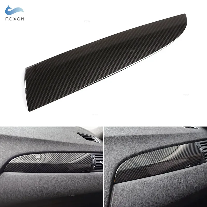 

Car Styling ABS Carbon Fiber Texture Dashboard Panel Passenger Side Strip Cover Trim For BMW X3 X4 F25 F26 2013 - 2017 LHD