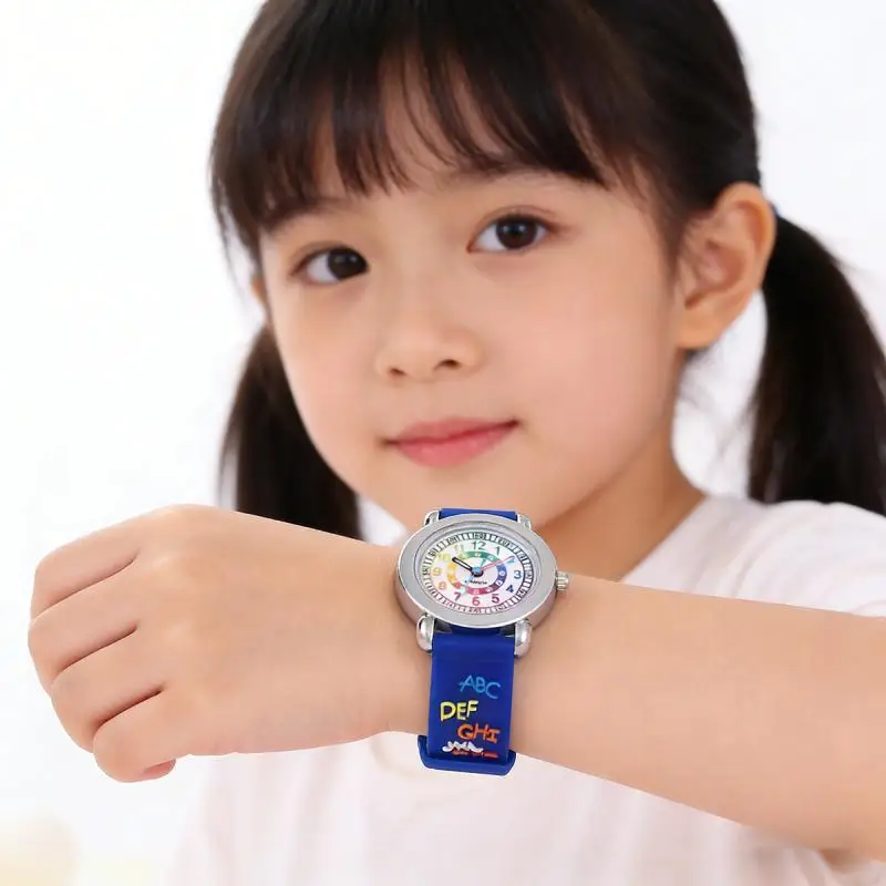 N's Watch Silicone Soft Color Alphabet Text Strap Color Circle Electronic Watch Cross Border Hot Style Men's and Women's Watches