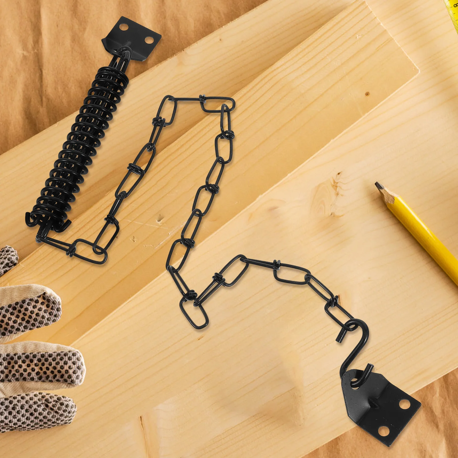 2 مجموعة الثقيلة يندبروف سلسلة الحرس النمط الأمريكي مقبض للباب الأمامي مكافحة سرقة قفل داخلي سلسلة معدنية مزلاج العاصفة