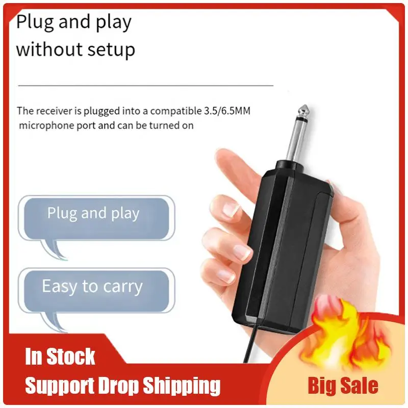 무선 마이크 2 채널 UHF 고정 주파수 휴대용 마이크 마이크 파티 전문 쇼 회의 사용하기 쉬운