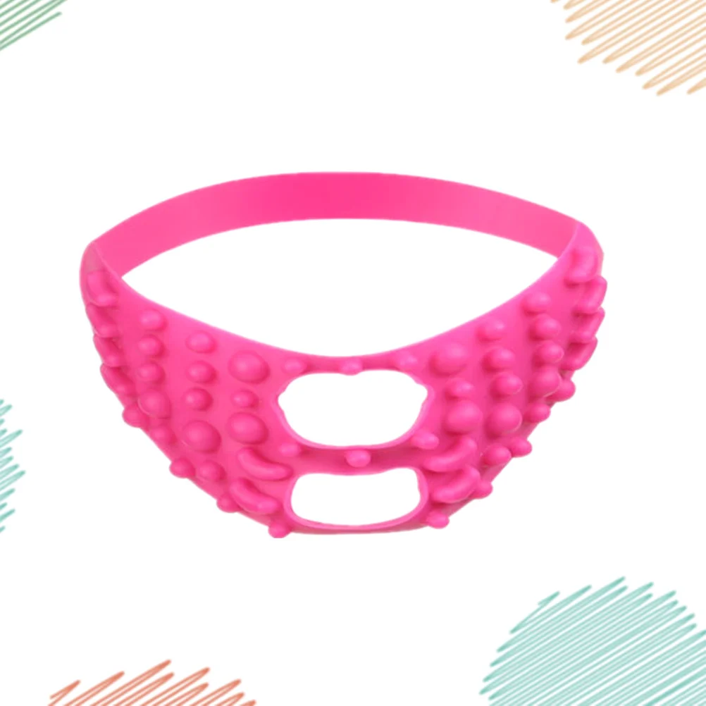 耐久性のあるテンション薄型フェイスマスク フェイスリフト Vストラップ 52個の圧力バンプ 血行促進 スリムで輝く肌に優しい