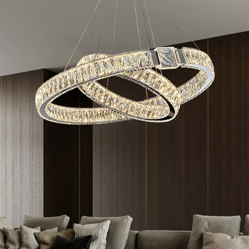 

Modern Luxury Crystal Chandeliers Home Villa Lighting Living Dining Room Decoration Ceiling Pendant Led Lights Indoor Fixtures