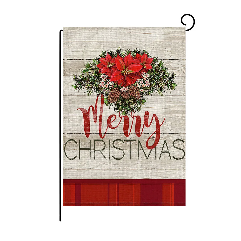 Christmas Garden Flags, Suitable for Outdoor  for Garden and Entrance Decoration 12inx18in As Well As Home Decoration Gifts.