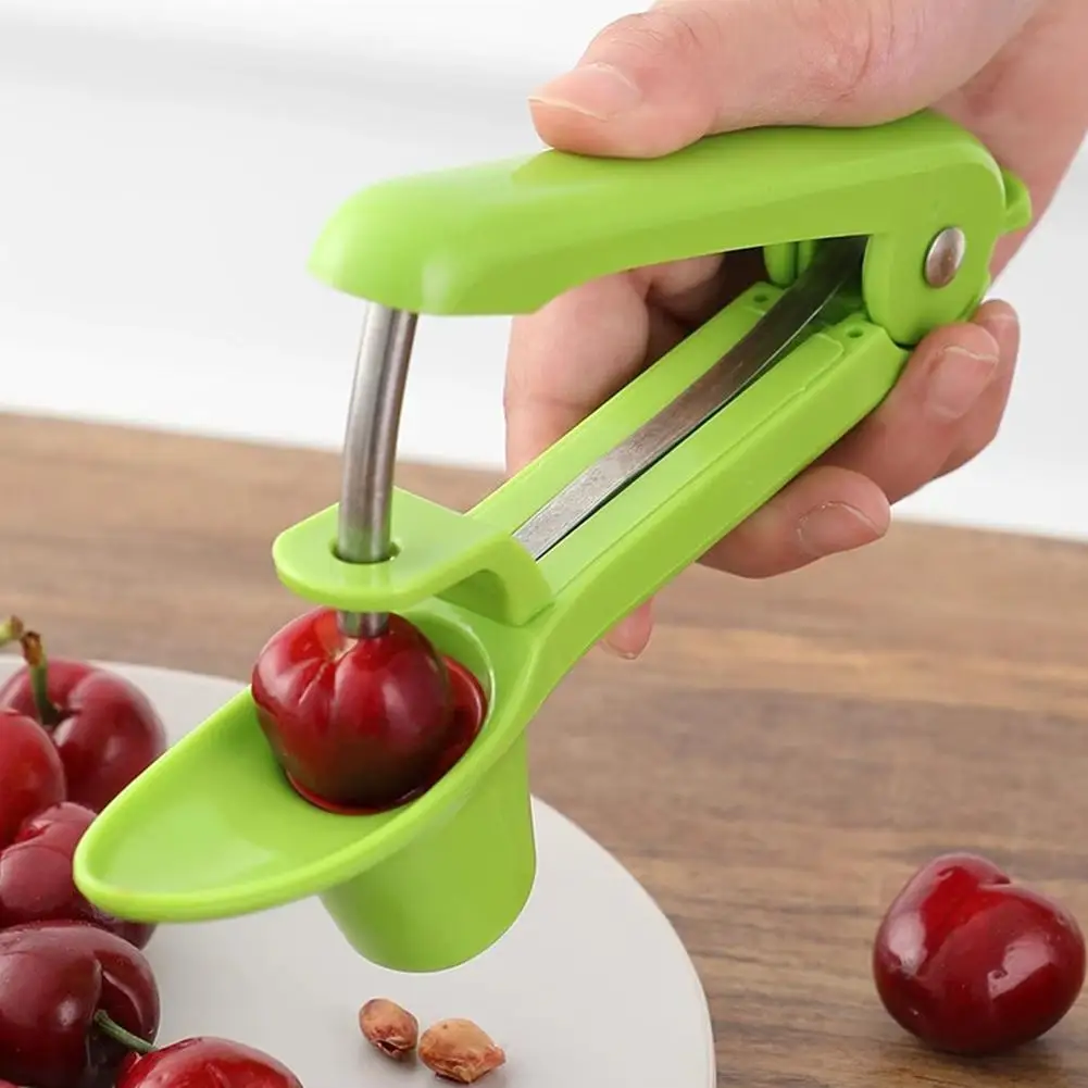 Hand Press Cherry Pitter Tool Core Remover Portable Olive Pitting Tool Fruit Corer Kitchen Gadget For Baking Salad Making