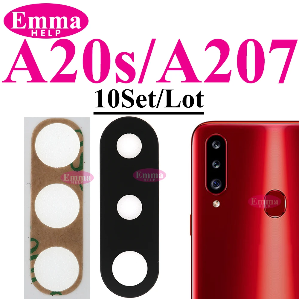 10Pcs Zurück Hinten Kamera Glas Objektiv Mit Kleber Aufkleber Für Samsung A20 A30 A50 A70 A11 A21 A31 a41 A51 A71 A70s A21s A30s – Detail 5