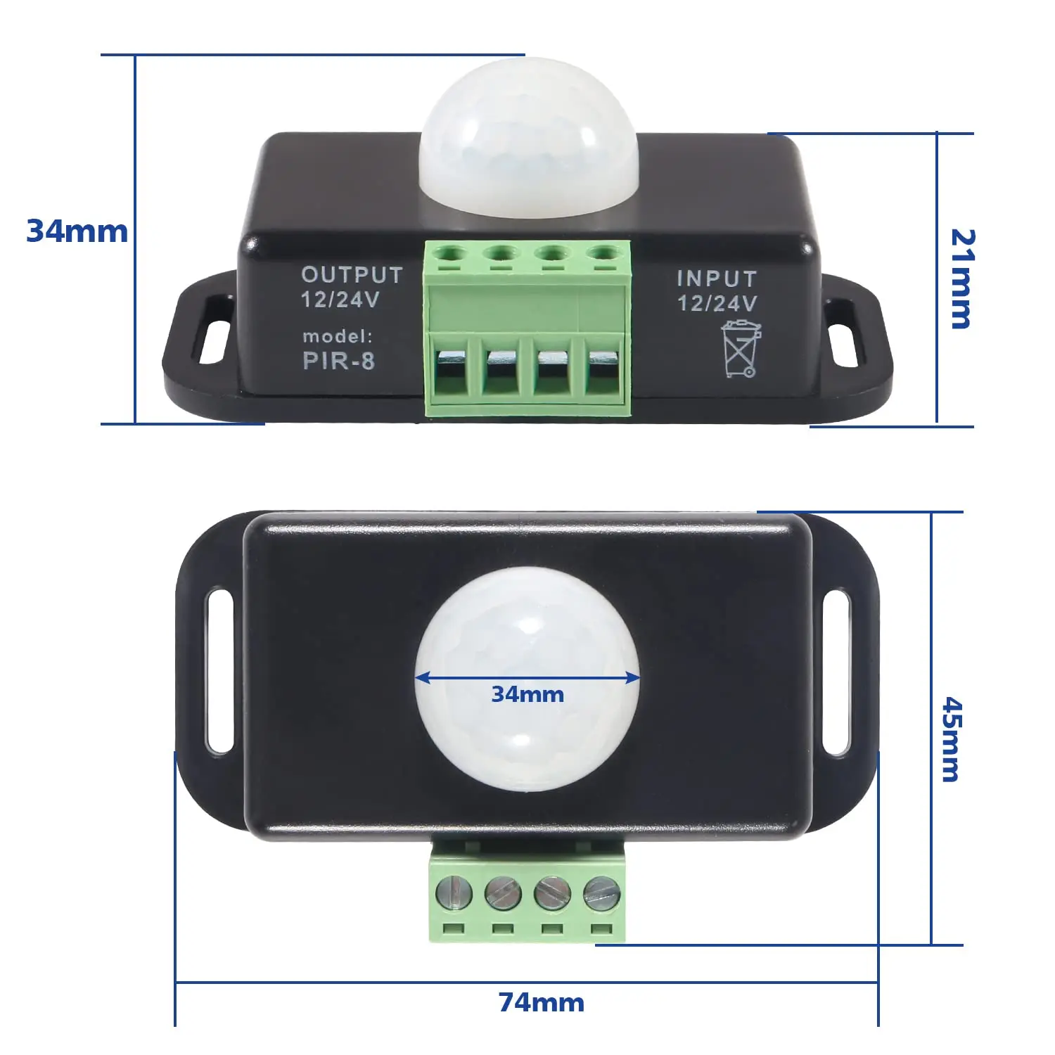 LED Motion Sensor Switch, PIR Motion Sensor, Timer Função, Controle de Sinal, Tiras, Iluminação para Armário, 12V, 24V