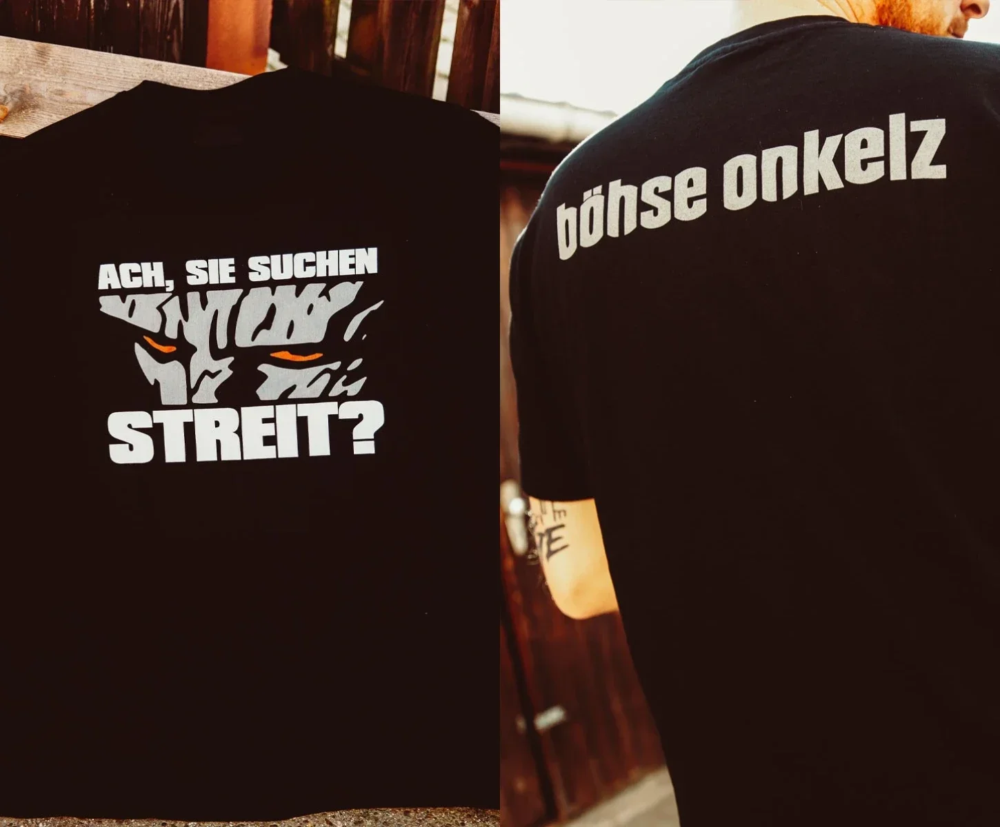 تي شيرت الألماني لفرقة الروك БХС Onkelz Ehasst Verdammt Vergötert II المحيطية كبيرة الحجم غير رسمية كبيرة الحجم من القطن تي شيرت 40 سنة #3