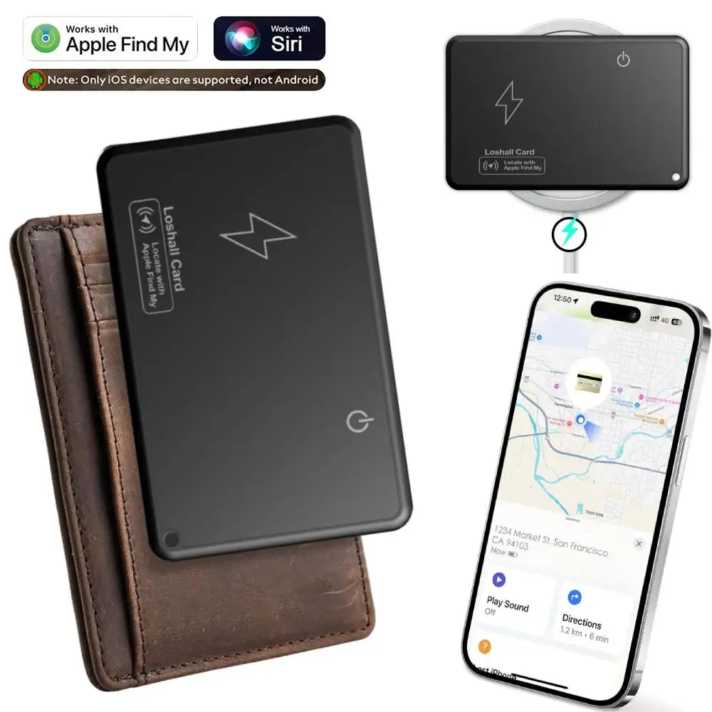 

Wallet Tracker Card Air-Tag Work with Apple Find My,Bluetooth Tracker Smart Tracking Card Finder Waterproof Gps Locator Device