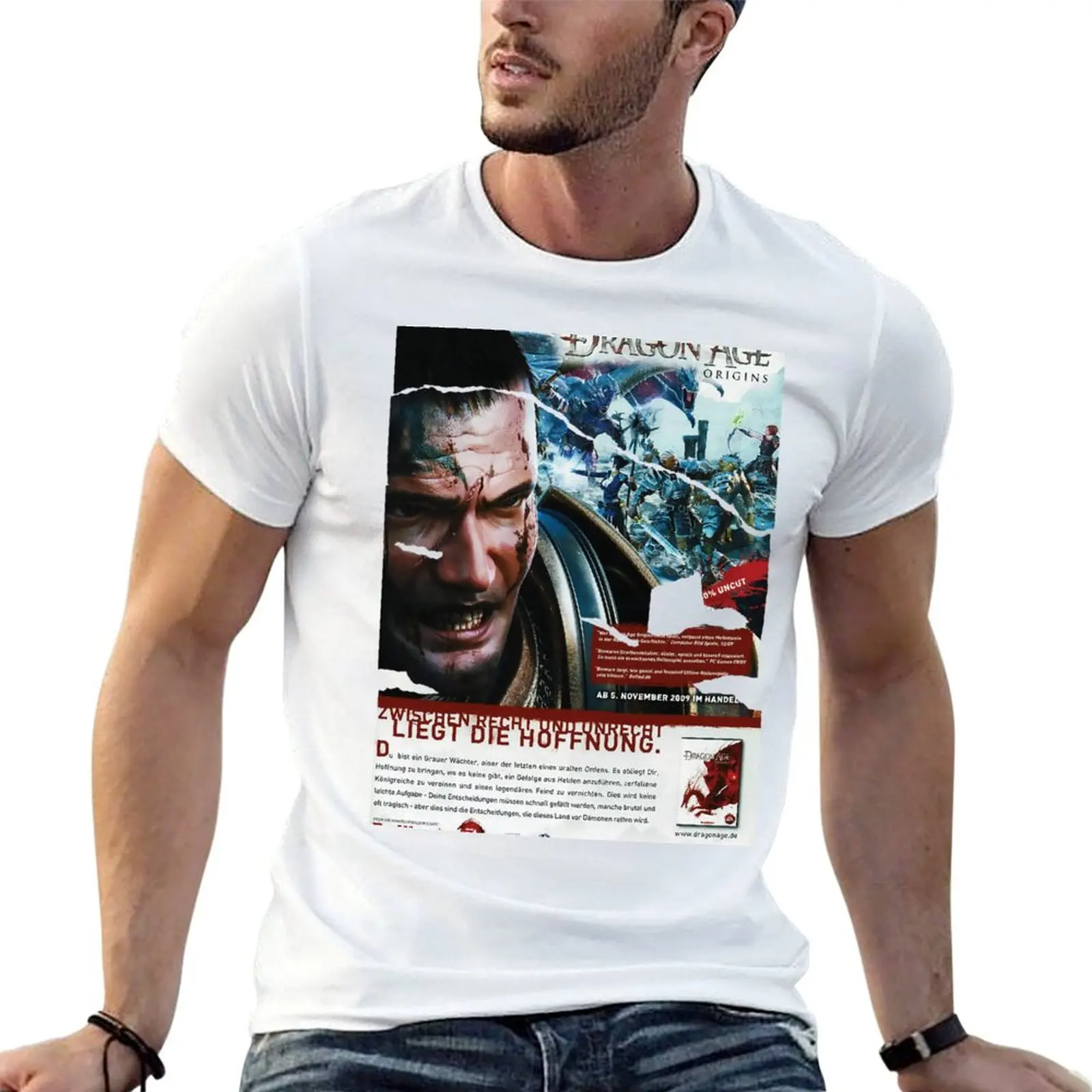 T-Shirt essentiel avec affiche de jeu rétro, Age Dragon Origins, années 00, années 2000, y2k, millennial, Inquisition II, Kirkwall