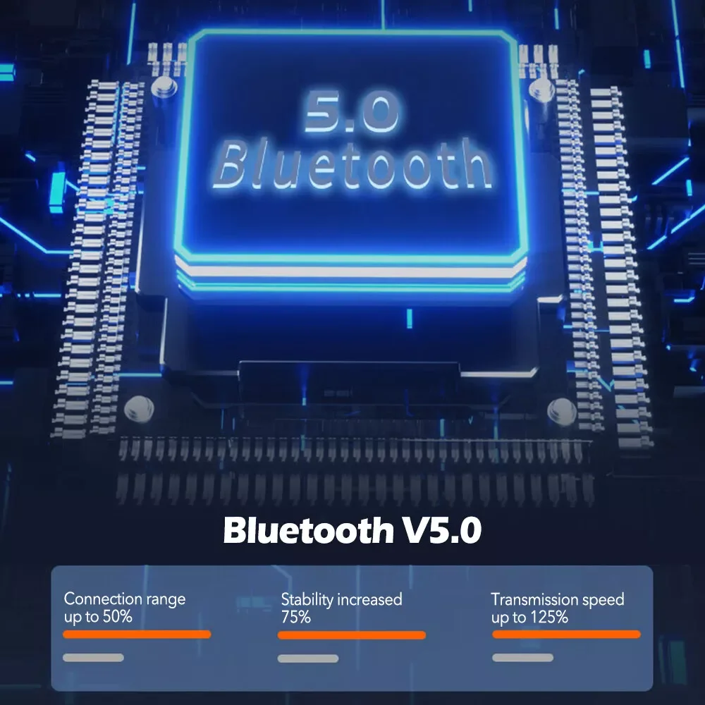 Speaker Bluetooth TWS Nirkabel Portabel Lampu LED Audio Mech Transparan Baru AS