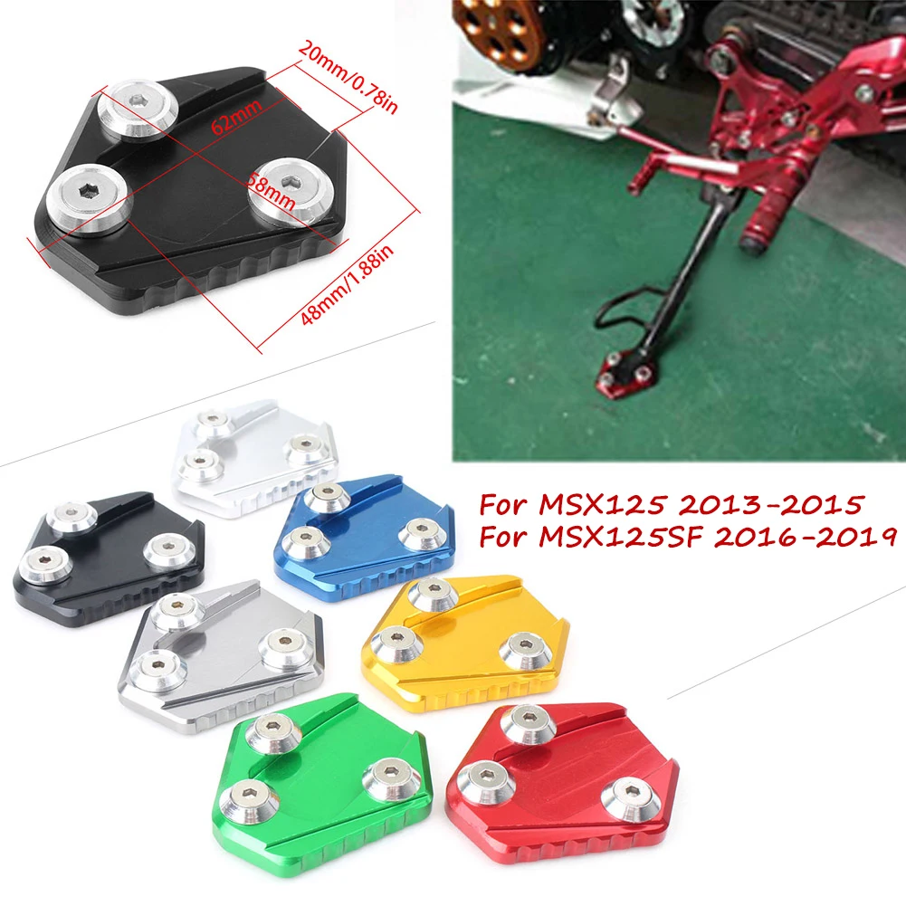 

For Honda MSX125 MSX 125 2013-2015 MSX125SF 2016-2019 Motorcycle Kickstand Foot Side Stand Extension Enlarge Pad Support Plate