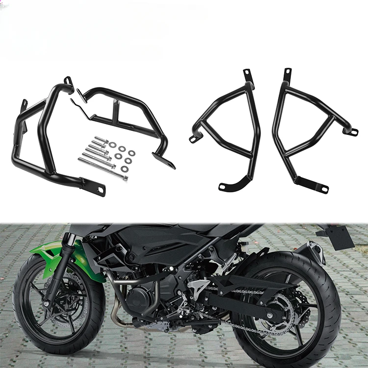 

XXUN Motorcycle Accessories Crash Bar Engine Guard Frame Protector for Kawasaki Z400 Z250 2018 2019 2020 2021