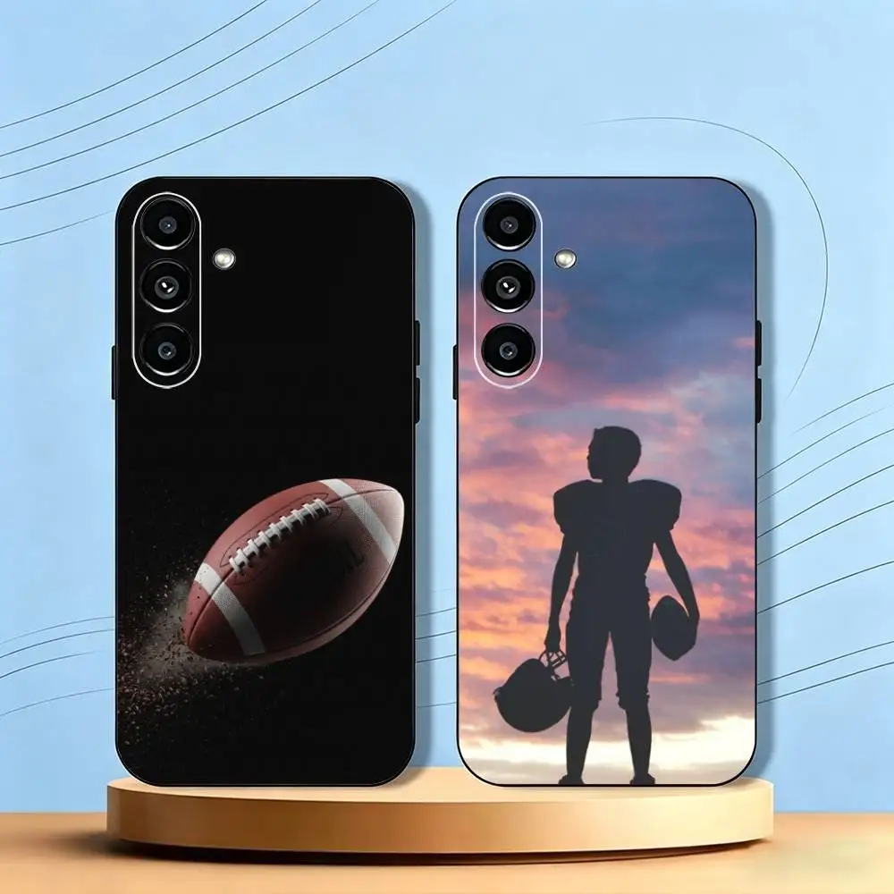 A-American Football Sport Phone Case For Samsung Galaxy A73,A72,A71,A70,A53,A52,A51,Others Soft Black Cover
