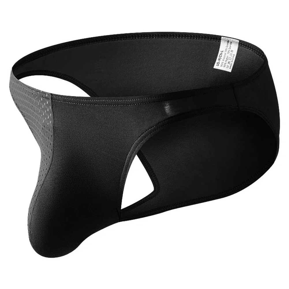 

Mens Underwear Low-Waist U-Convex Pouch Undershorts Briefs Sports Underpants Scrotum Bulge Absorbent Elastic Male Panties
