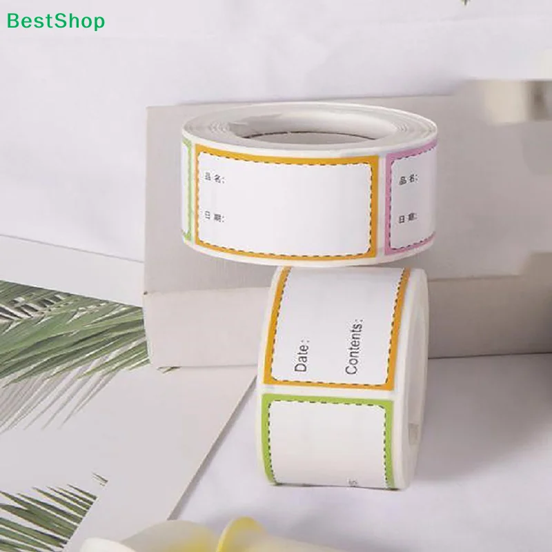 ★250Pcs/Roll Self-Adhesive Freezer Refrigerator Food Storage Paper Sticker Labels White Date Stickers For Home Storage Tags