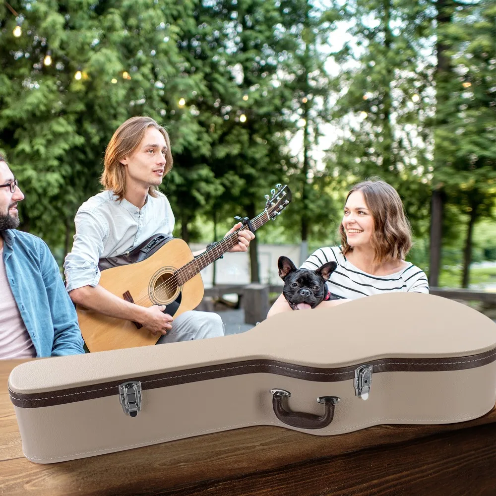 غلاف صلب لجيتار شعبي صوتي مقاس 41 بوصة مع مفاتيح