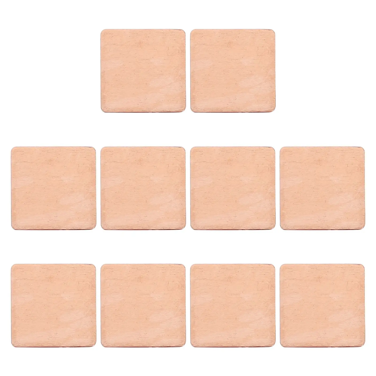 10 шт., медный лист, высокопроводящий радиатор для процессора, охлаждающий радиатор для ноутбука, графический процессор, IC, стабильная, простая установка