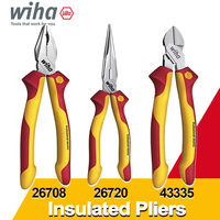 Wiha Insulated Pliers 1000V VDE Combination, Diagonal and Insualted Needle Nose Pliers1Pcs/3Pcs, 26708/26720/43335